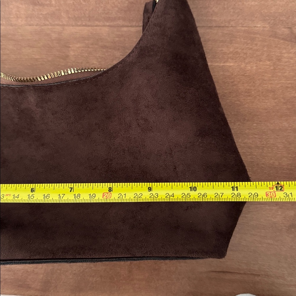 Source Unknown Dark Brown Suede Hobo Bag - Picture 4 of 5